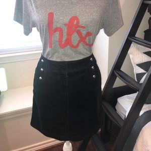 WHBM Black corduroy skirt size 6